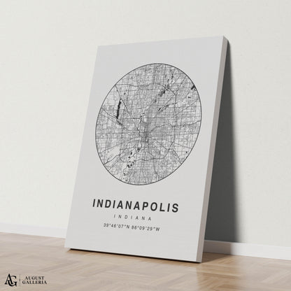 Indianapolis Minimalist Map