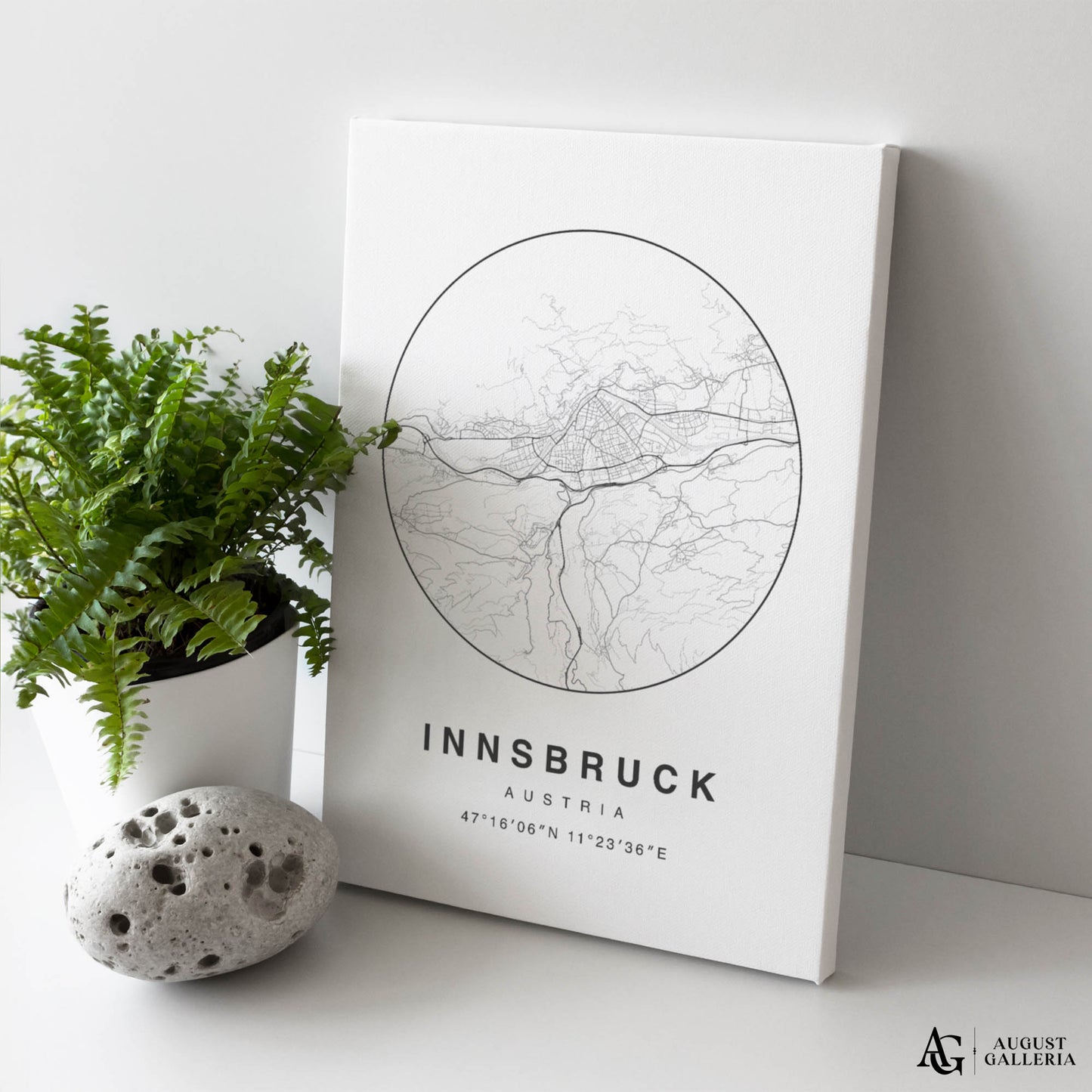 Innsbruck Minimalist Map