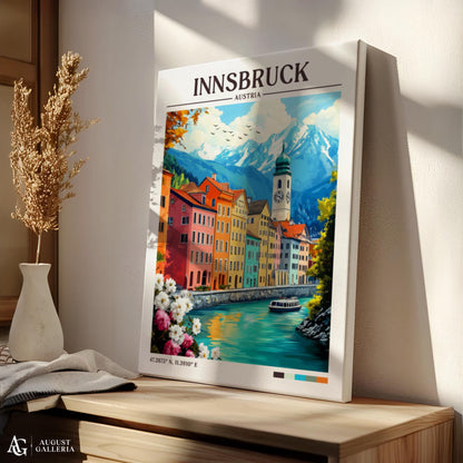 Innsbruck Austria Retro Travel Print
