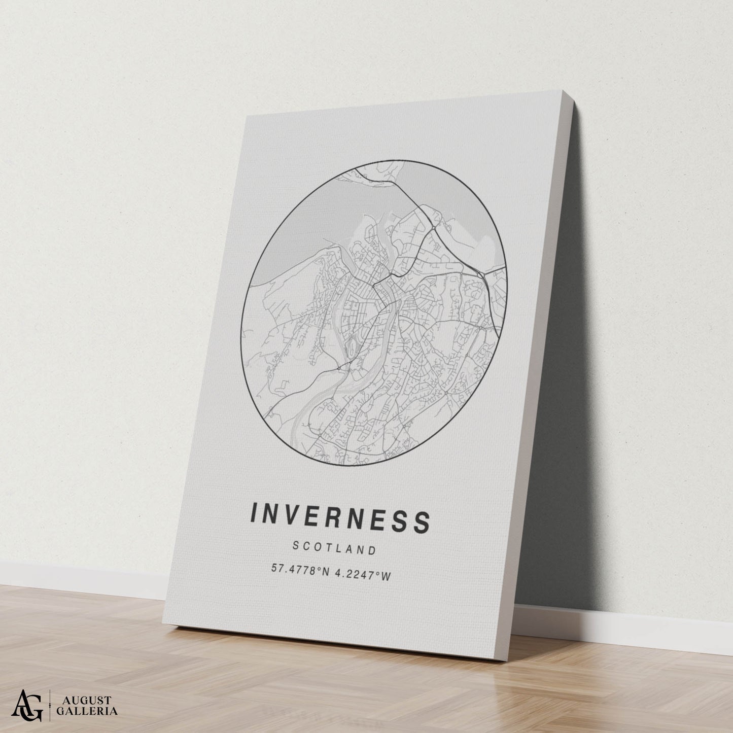 Inverness Minimalist Map