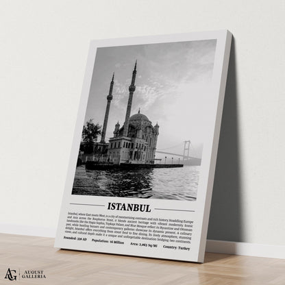 Istanbul Black & White City Print