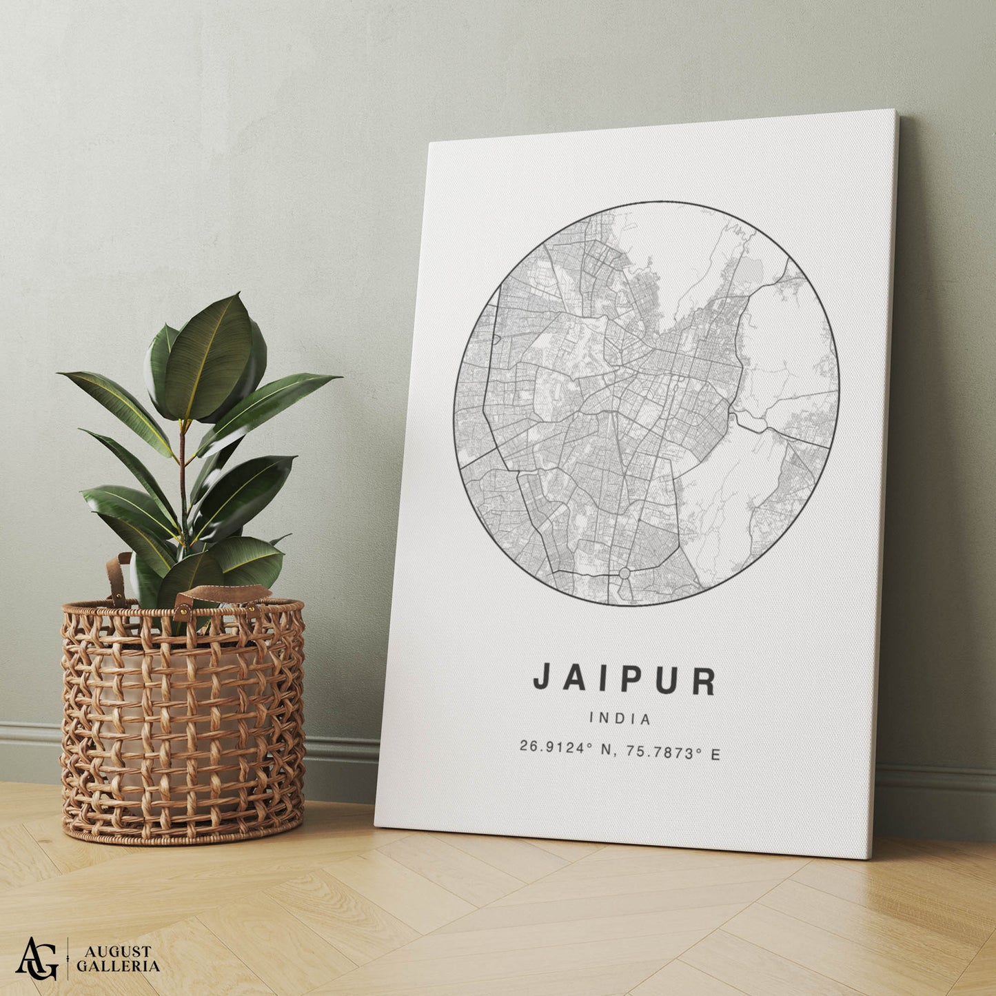 Jaipur Minimalist Map