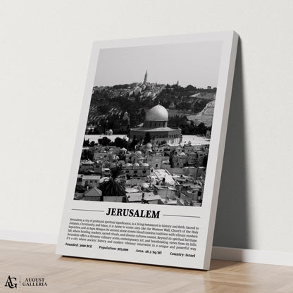 Jerusalem Black & White City Print