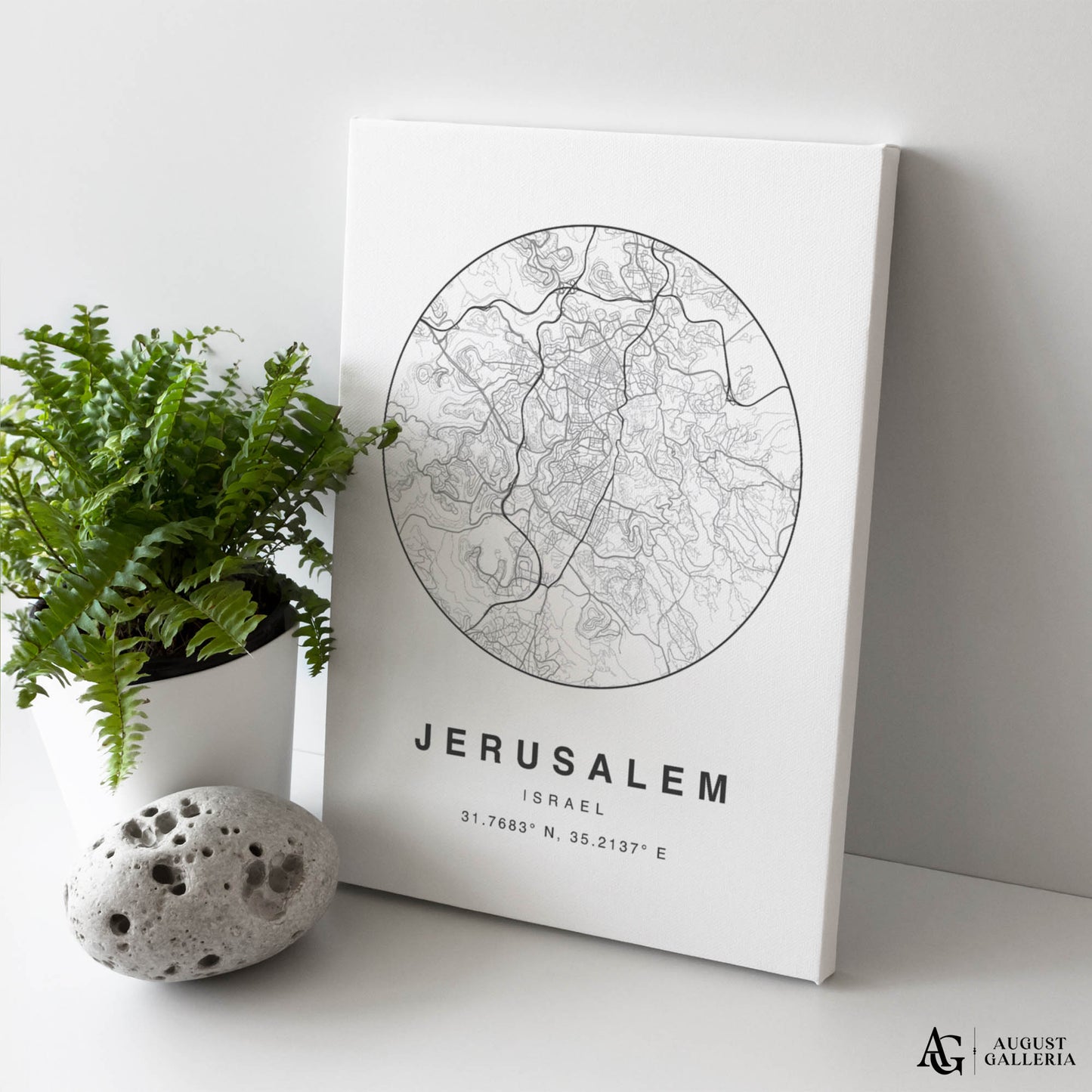 Jerusalem Minimalist Map