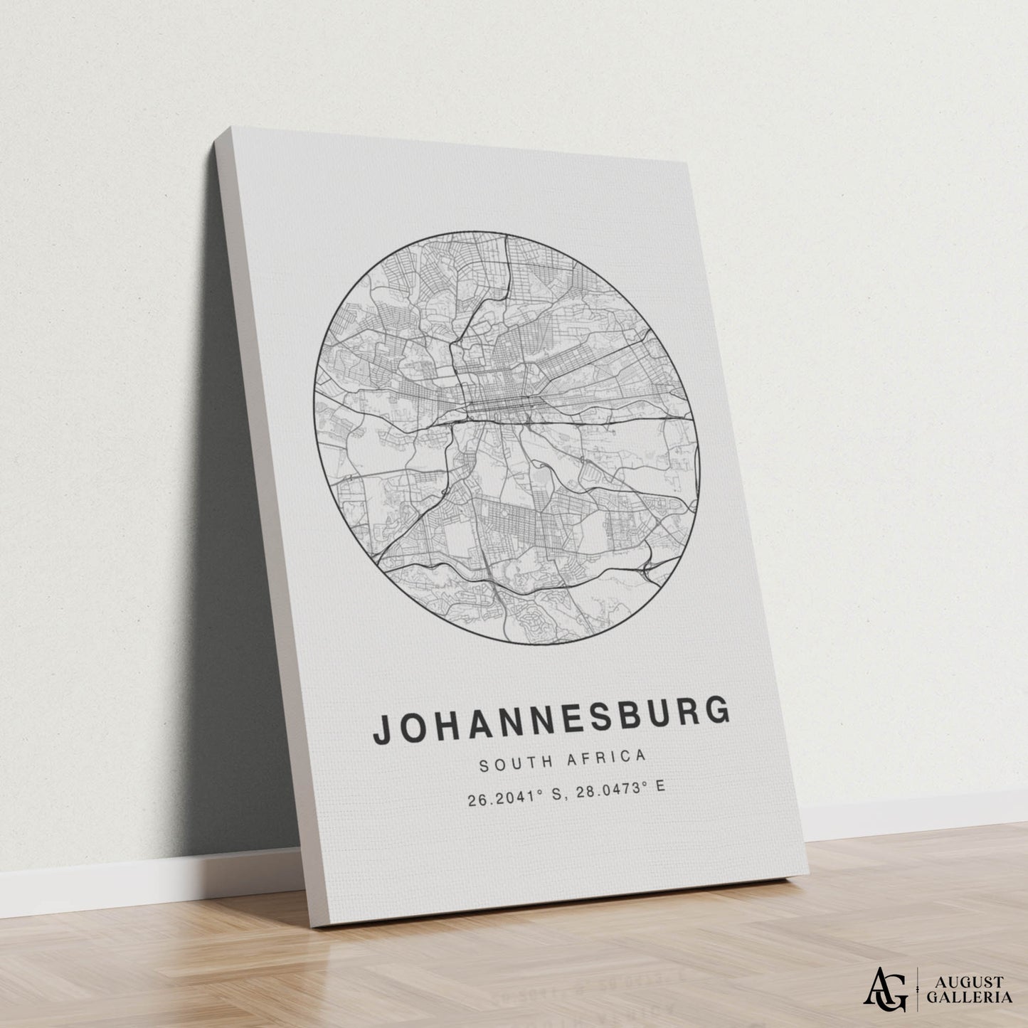 Johannesburg Minimalist Map