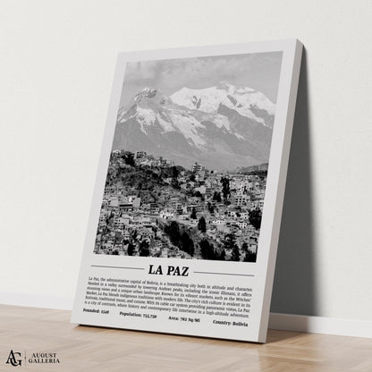 La Paz Black & White City Print