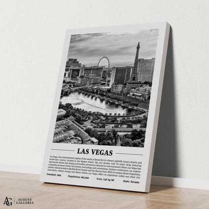 Las Vegas Black & White City Print