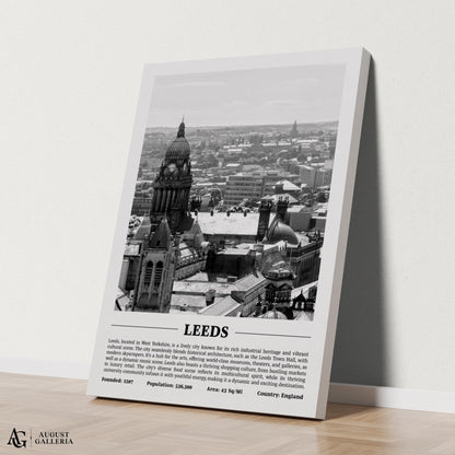 Leeds Black & White City Print