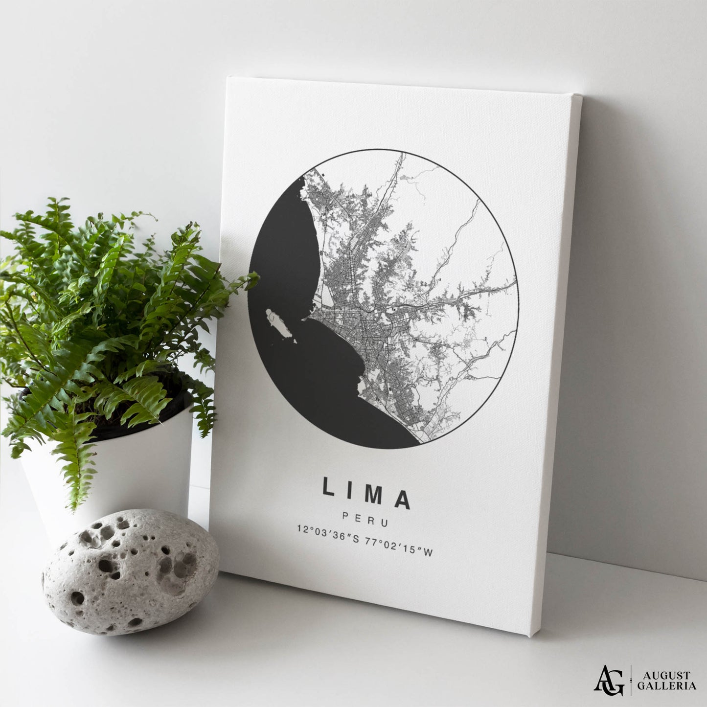 Lima Minimalist Map