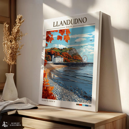 Llandudno Wales Retro Travel Print