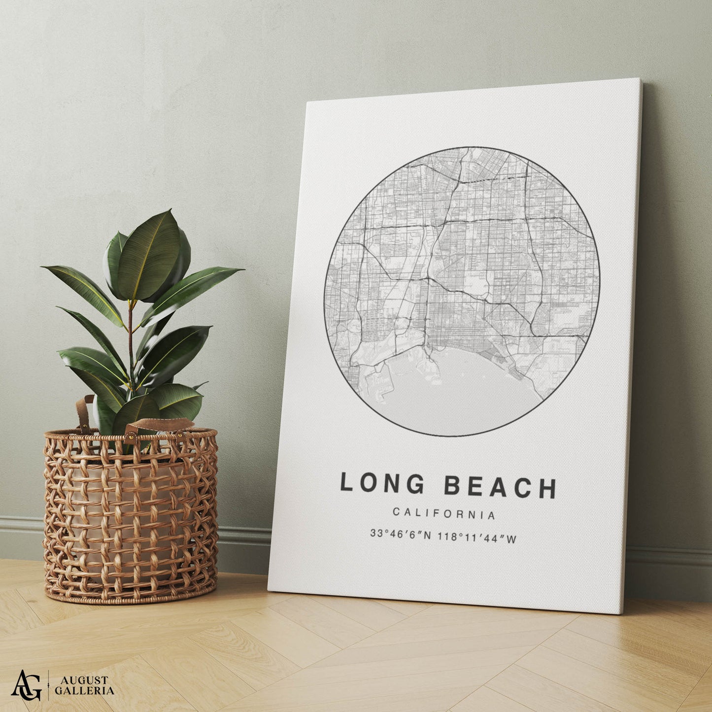 Long Beach Minimalist Map