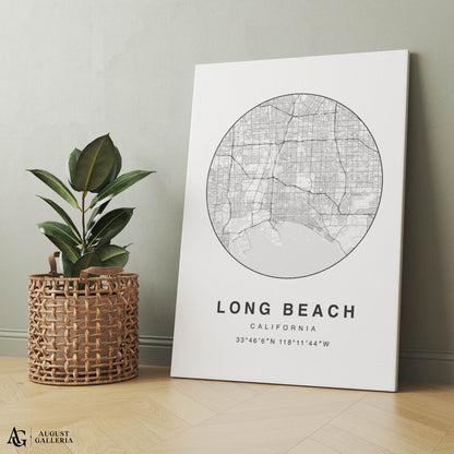 Long Beach Minimalist Map