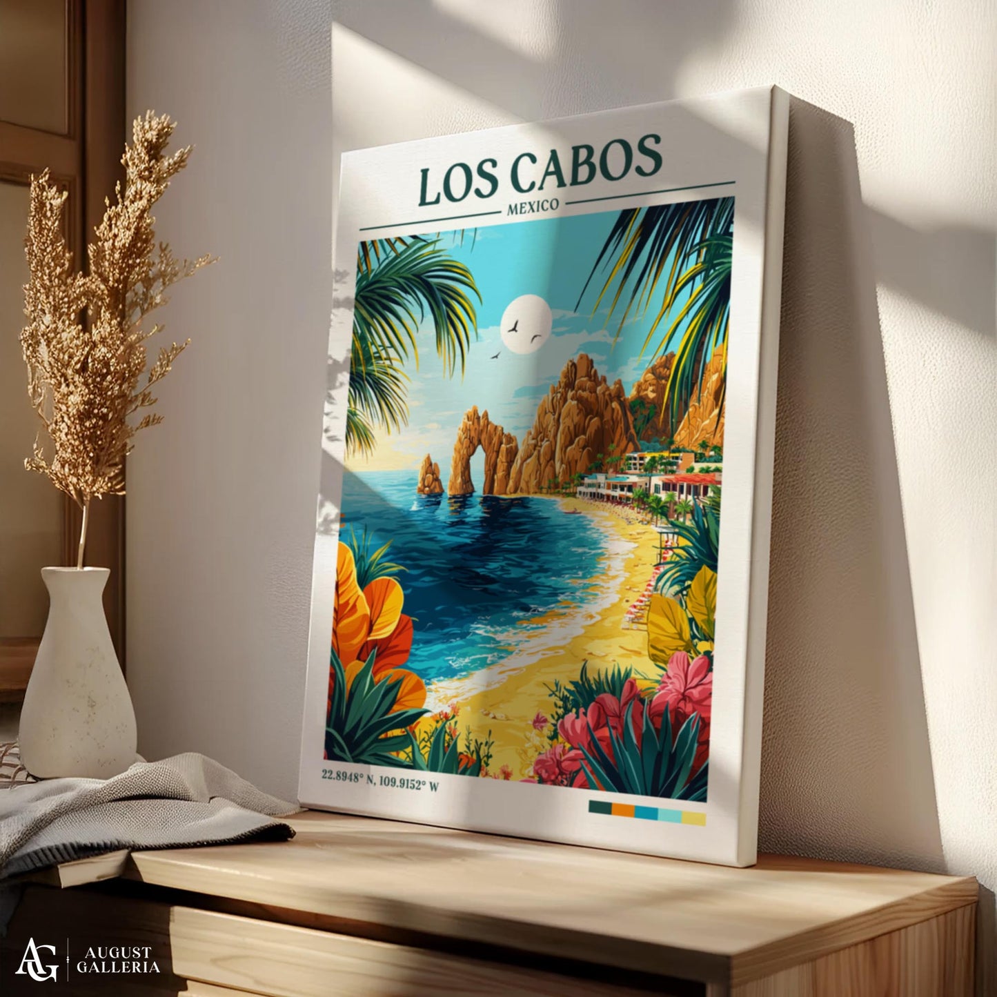Los Cabos Mexico Retro Travel Print