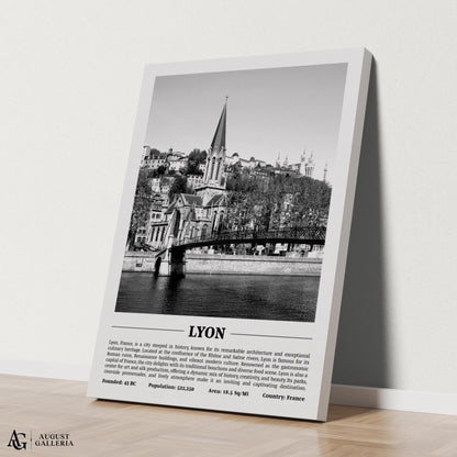 Lyon Black & White City Print