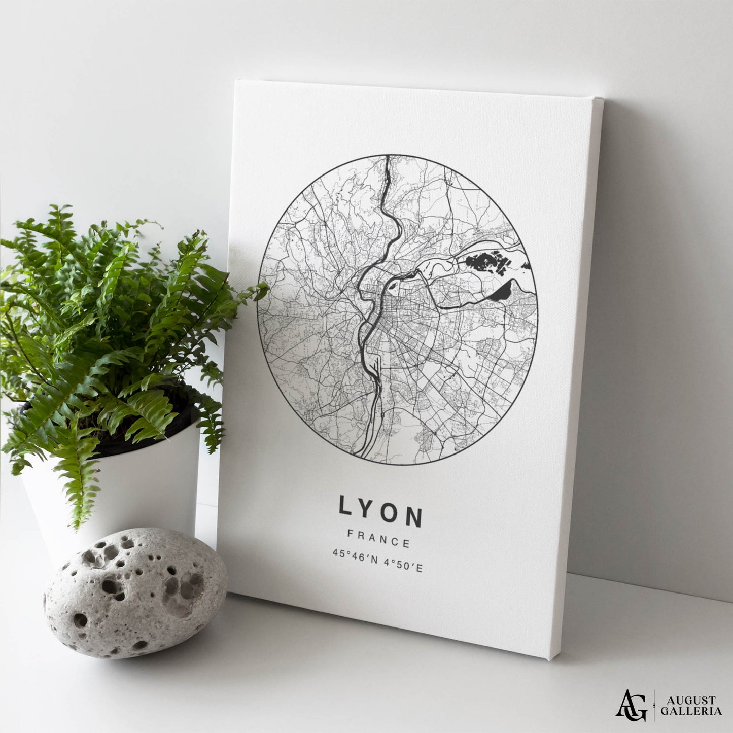 Lyon Minimalist Map
