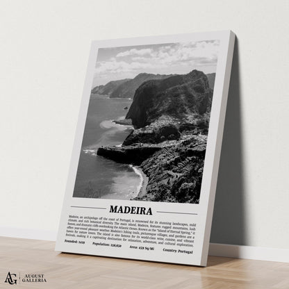 Madeira Black & White City Print