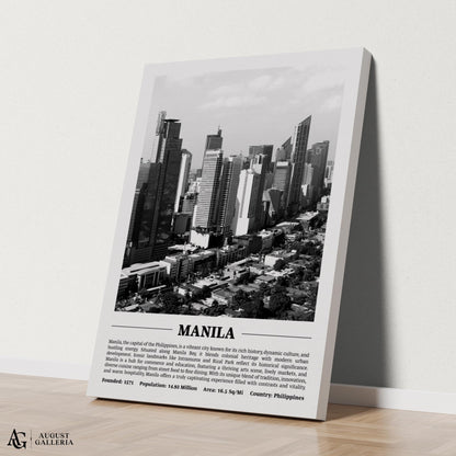 Manila Black & White City Print