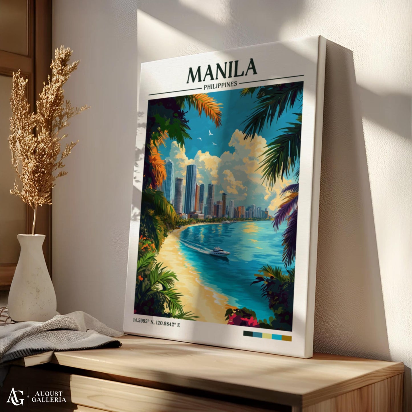 Manila Philippines Retro Travel Print