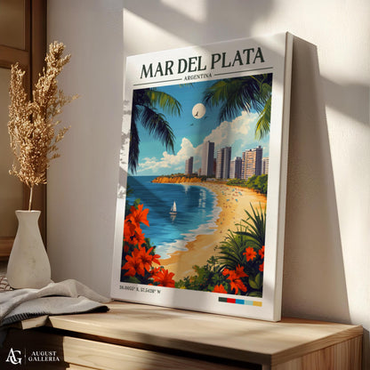 Mar del Plata Retro Travel Print
