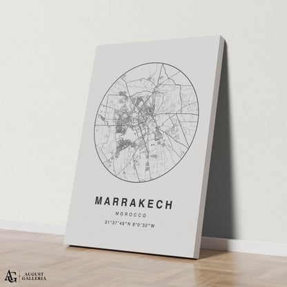 Marrakech Minimalist Map
