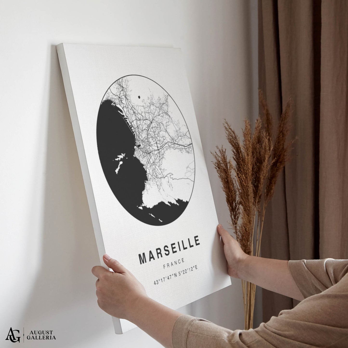Marseille Minimalist Map