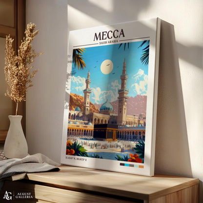 Mecca Retro Travel Print