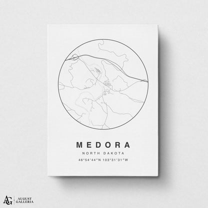 Medora Minimalist Map