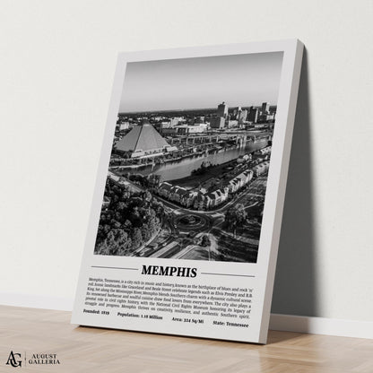 Memphis Black & White City Print