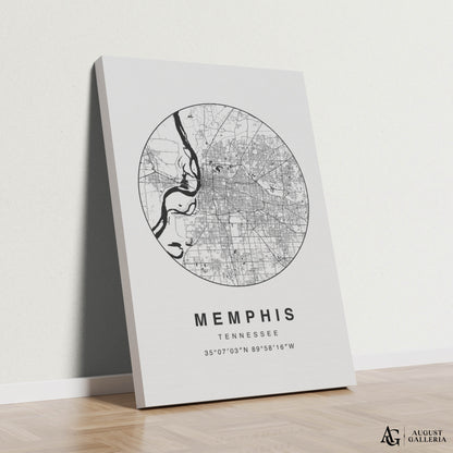 Memphis Minimalist Map