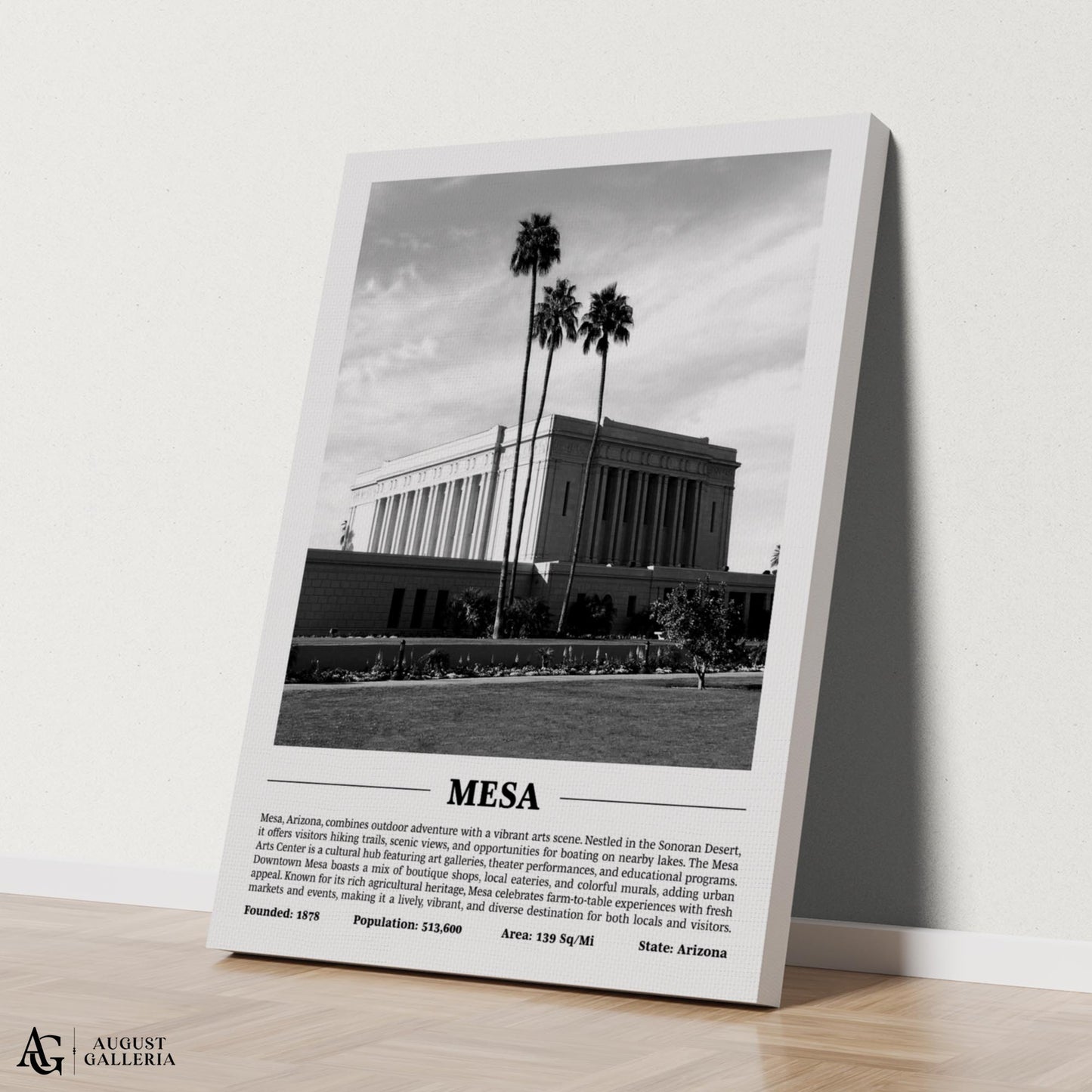 Mesa Black & White City Print