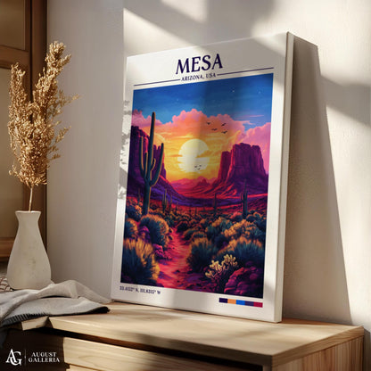 Mesa Arizona Retro Travel Print