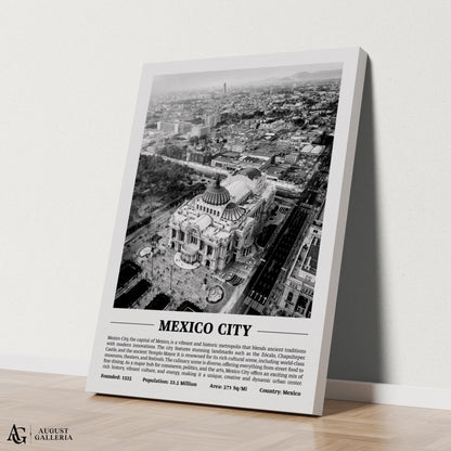 Mexico City Black & White City Print