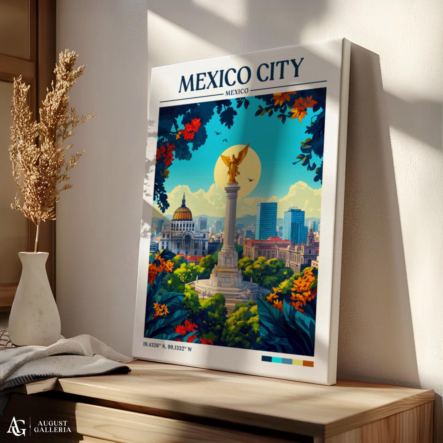 Mexico City Retro Travel Print