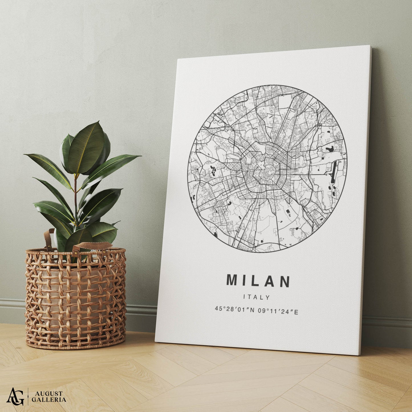Milan Minimalist Map
