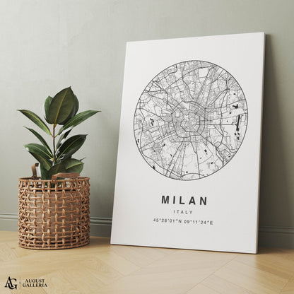 Milan Minimalist Map