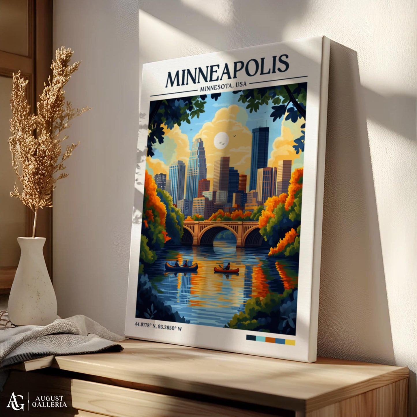 Minneapolis Minnesota Retro Travel Print