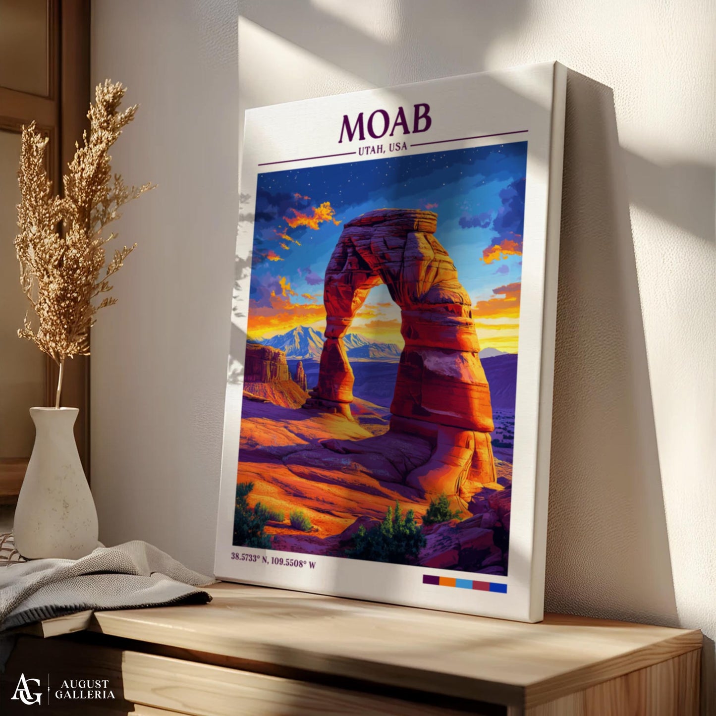 Moab Utah Retro Travel Print