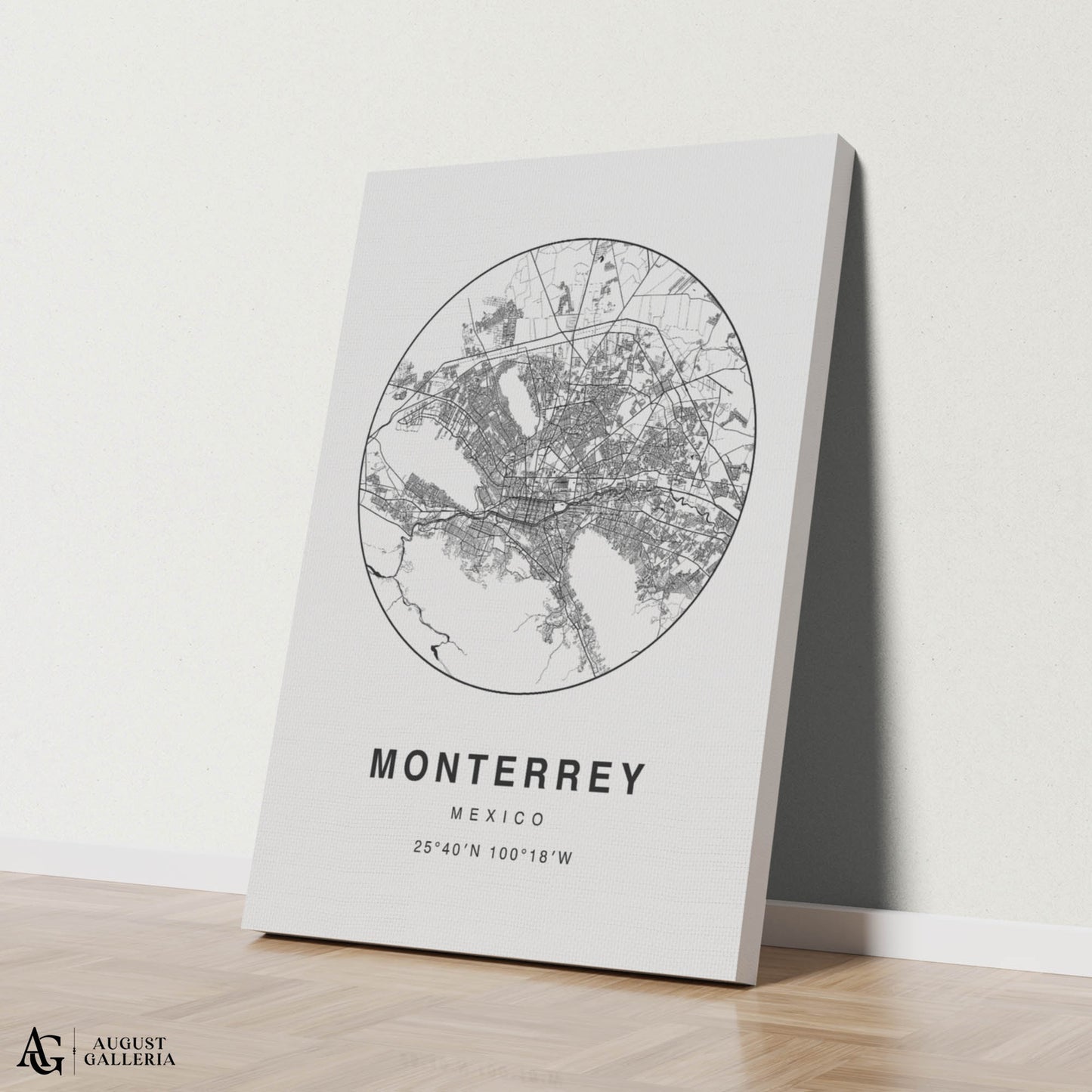 Monterrey Minimalist Map