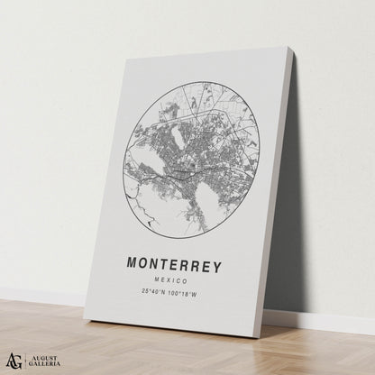 Monterrey Minimalist Map
