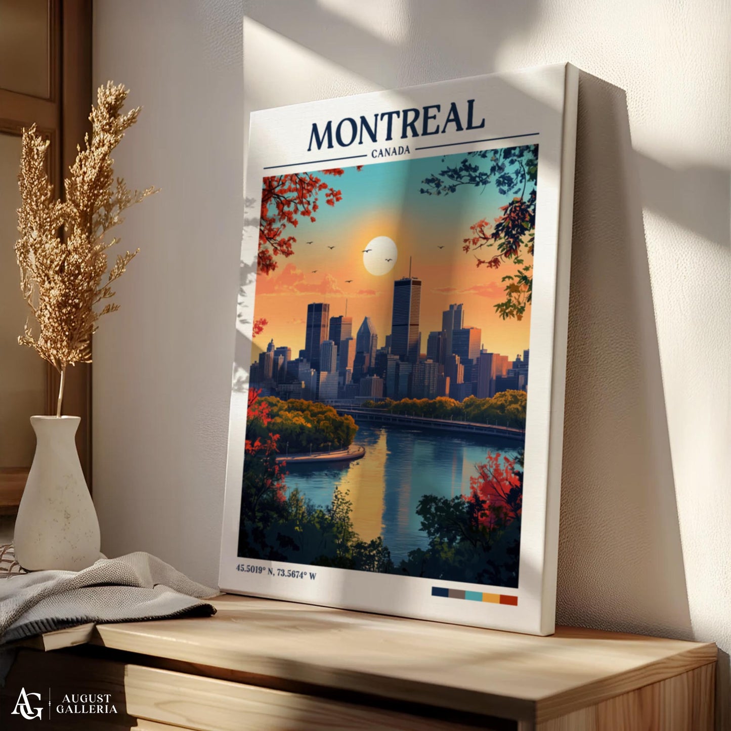 Montreal Canada Retro Travel Print