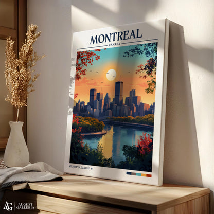Montreal Canada Retro Travel Print