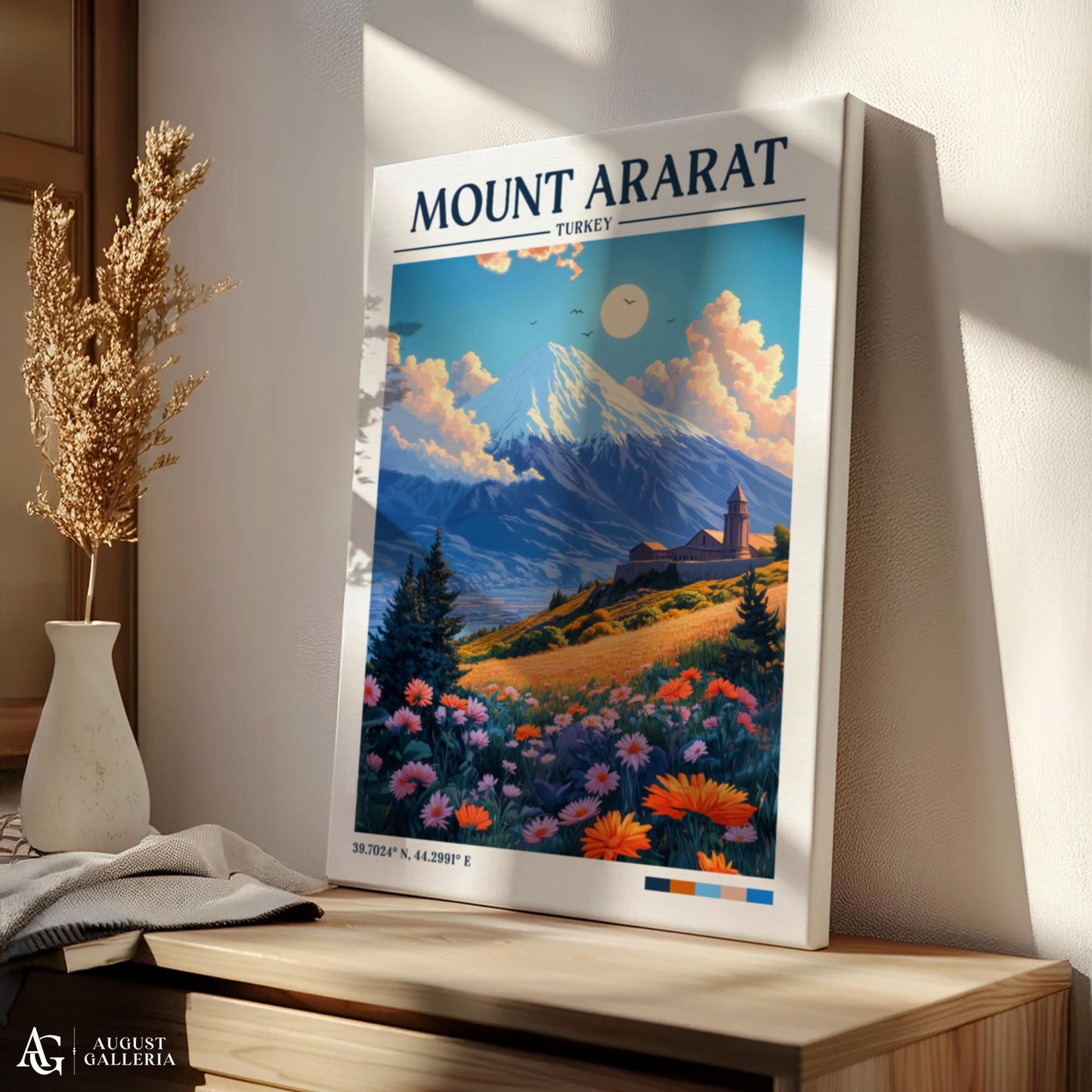 Mount Ararat Retro Travel Print
