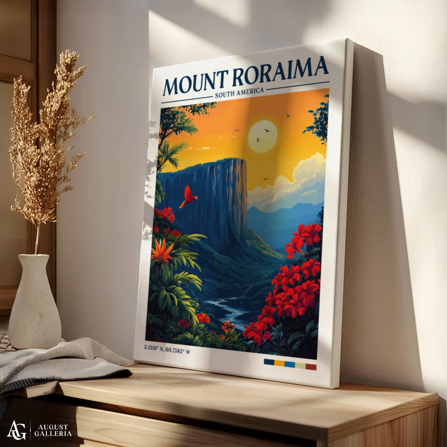 Mount Roraima Retro Travel Print