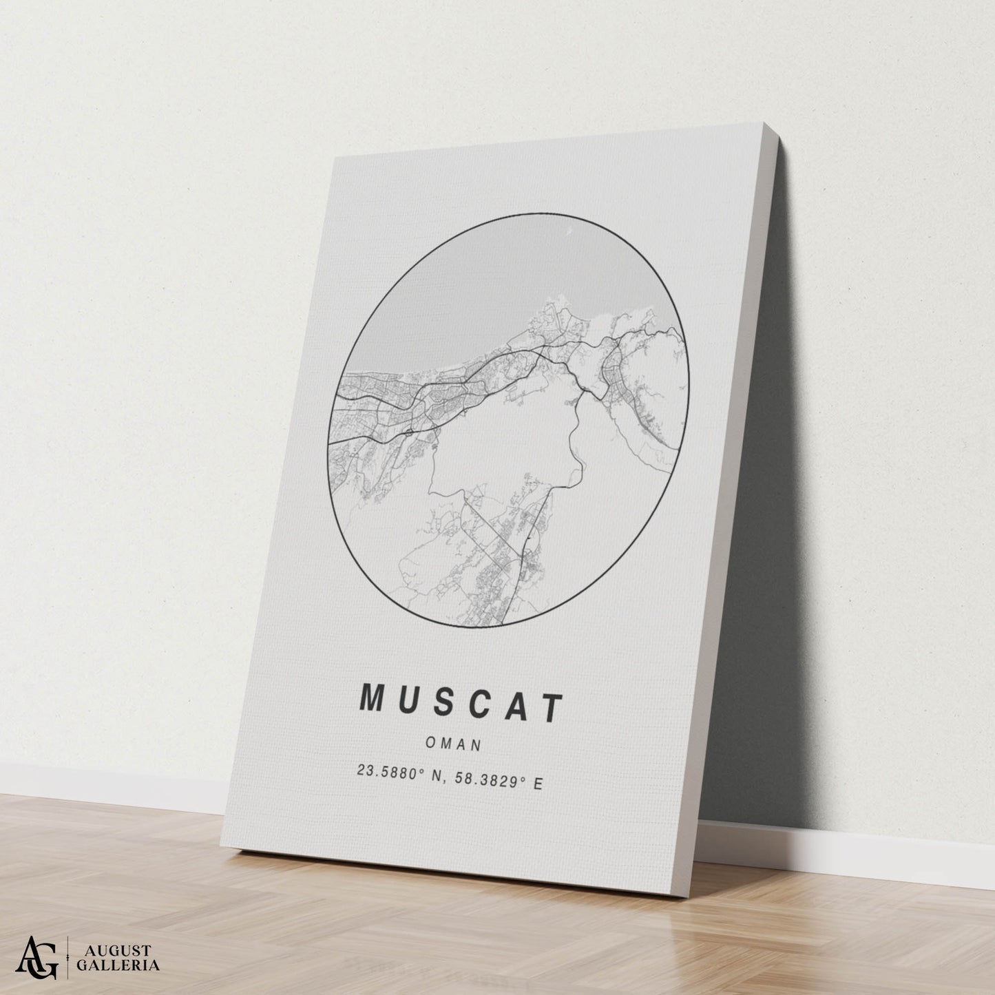 Muscat Minimalist Map