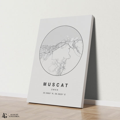 Muscat Minimalist Map