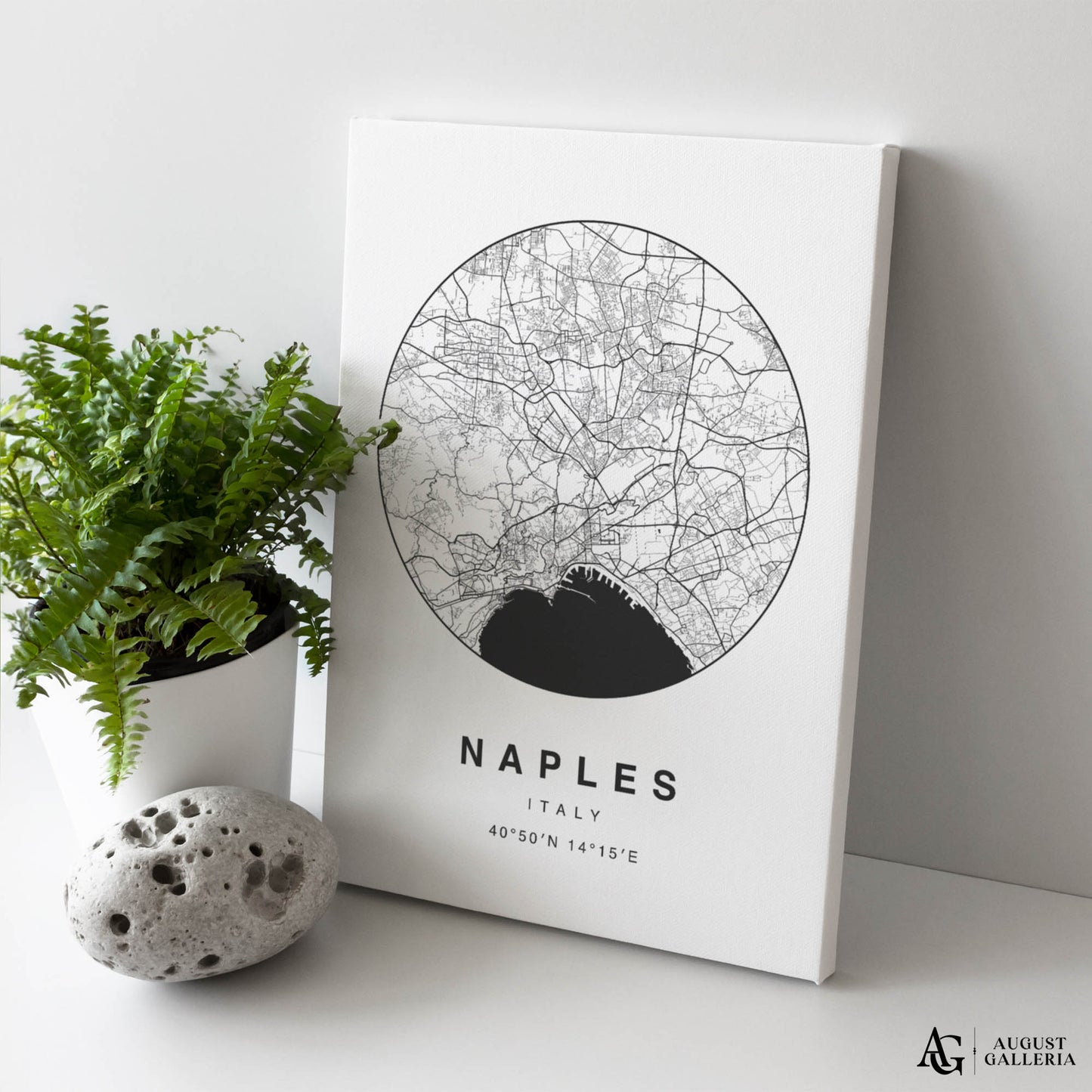 Naples Minimalist Map