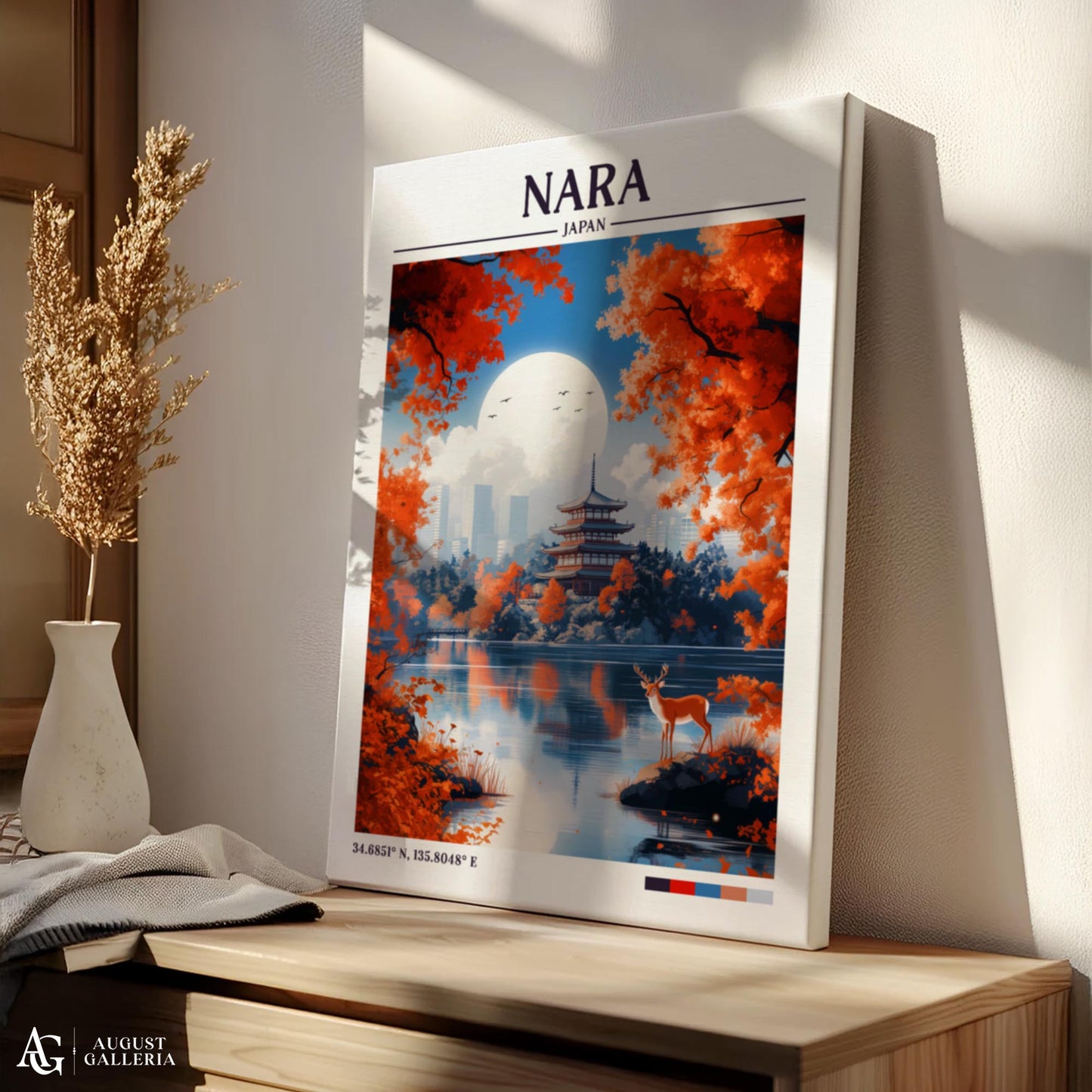 Nara Japan Retro Travel Print