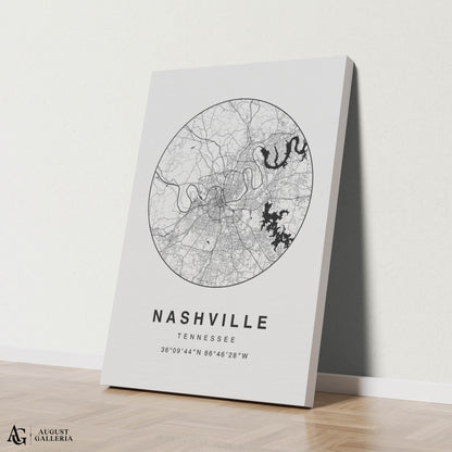 Nashville Minimalist Map