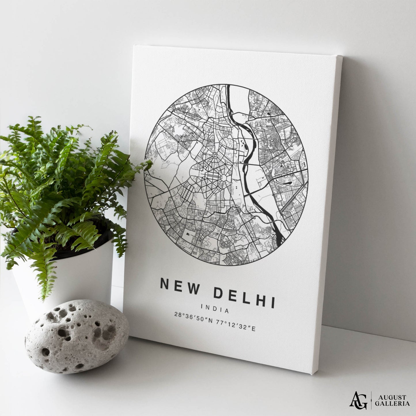 New Delhi Minimalist Map