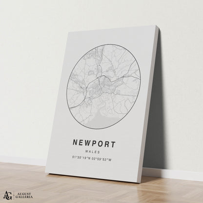 Newport Minimalist Map